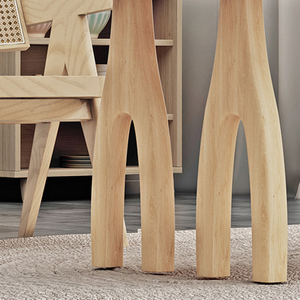 Modern 1/2/3/4/5 Pieces Rectangle Dining Set Solid Wood Dinette Table with Chairs