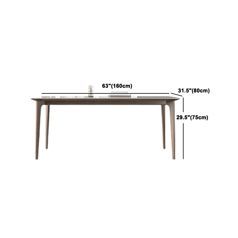 Modern Style Sintered Stone Dining Set Wood 1/2/3/4/5/7 Pieces Dining Set