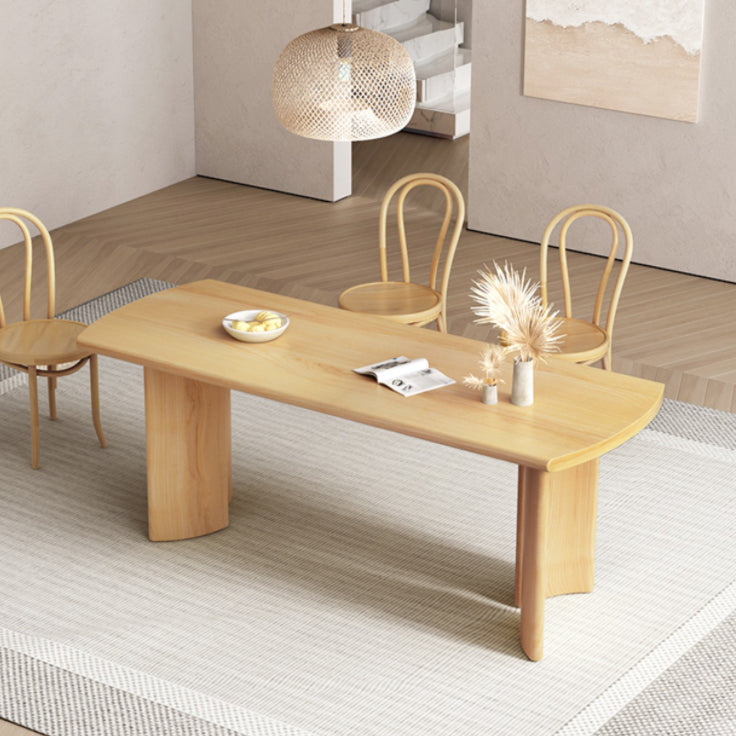 Modern 1/3/4/5/7 Pieces Rectangle Dining Set Solid Wood Dinette Table with Chairs