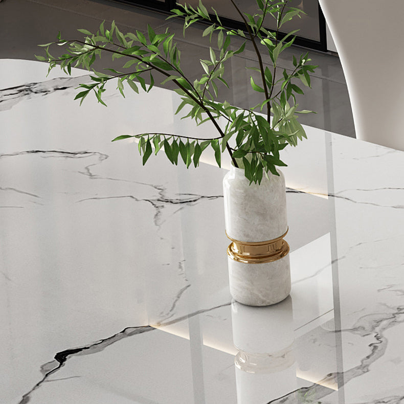 Contemporary Stone Dining Table Set 1/2/5/7 Pieces Dining Set for Home Use