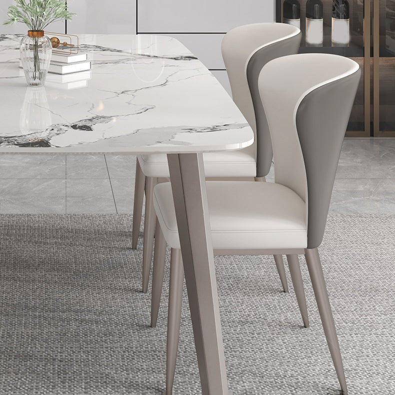 Contemporary Stone Dining Table Set 1/2/5/7 Pieces Dining Set for Home Use