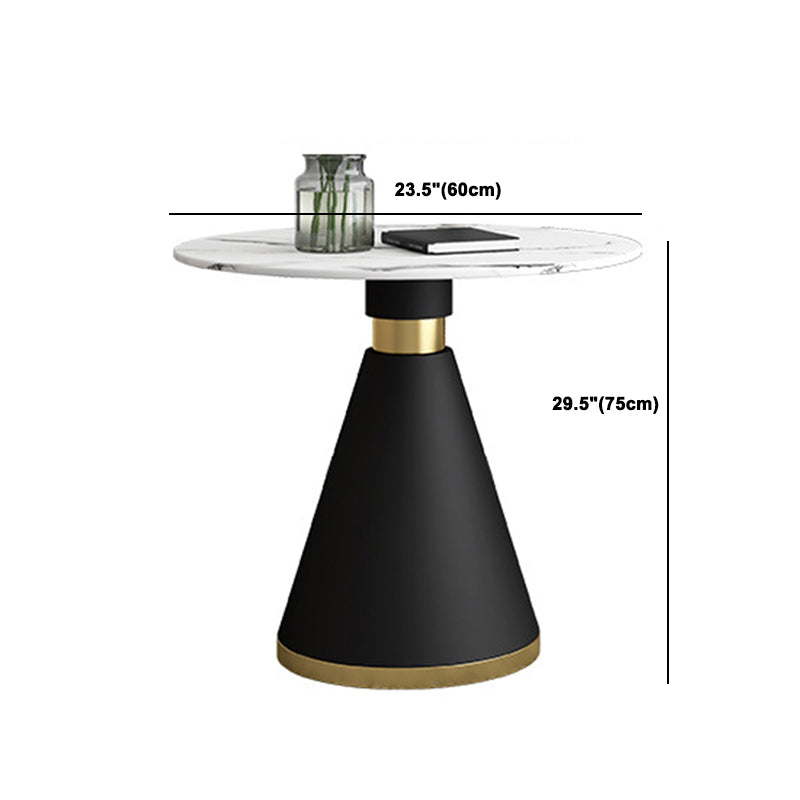 Glam Sintered Stone Dining Table Set Round 1/2/5 Pieces Dining Table Set for Home Use