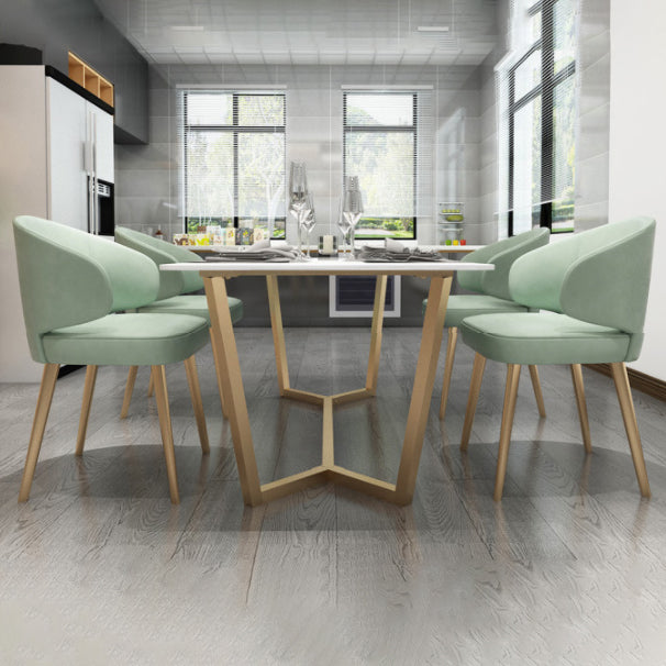 Contemporary Rectangle Table Set 1/2/5 Pieces Dining Set for Home