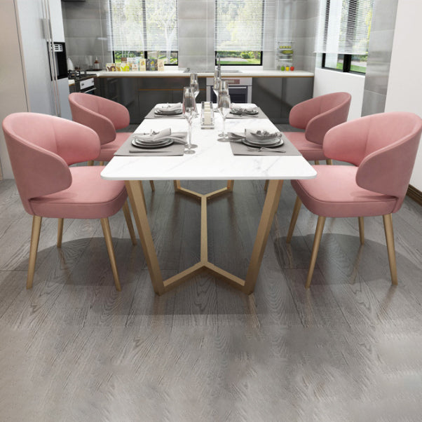 Contemporary Rectangle Table Set 1/2/5 Pieces Dining Set for Home