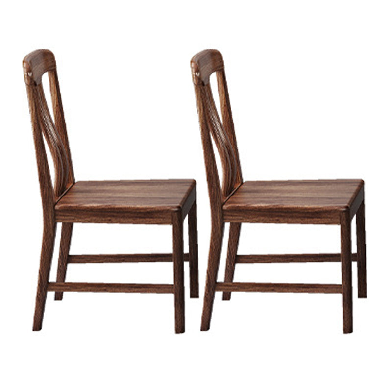 Solid Wood Dining Set 1/2/5/7 Pcs Round Dining Table with Slat Back Chairs