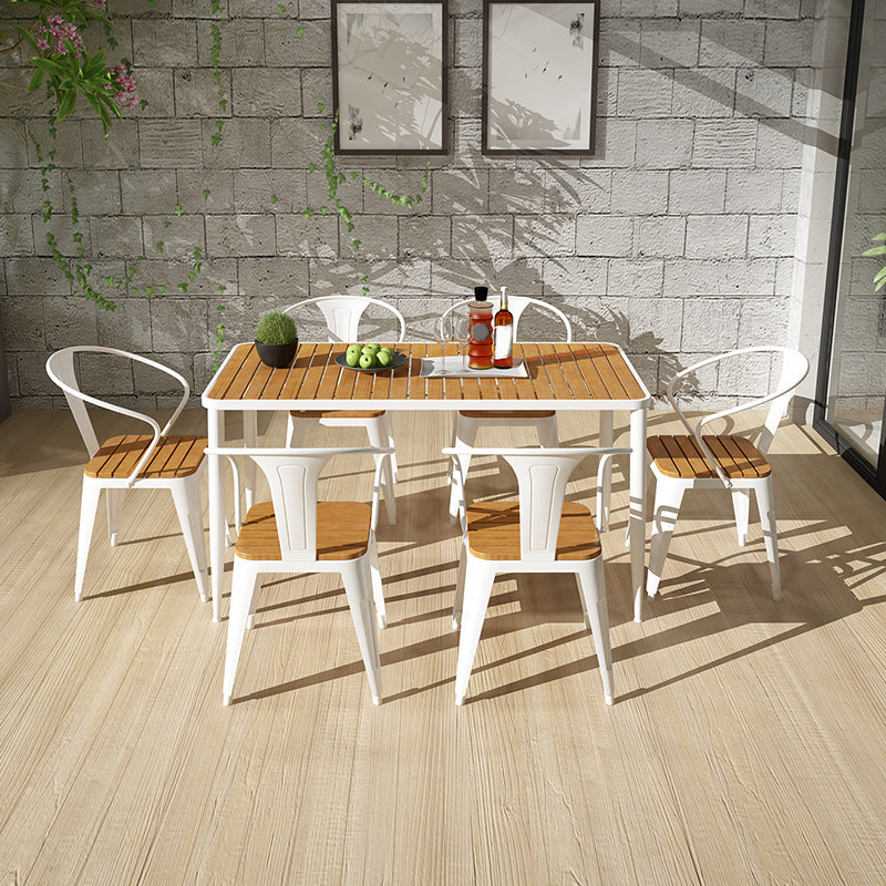 Rectangle Dining Table Set 1/2/7 Pcs Modern Dining Chairs with Metal Frame