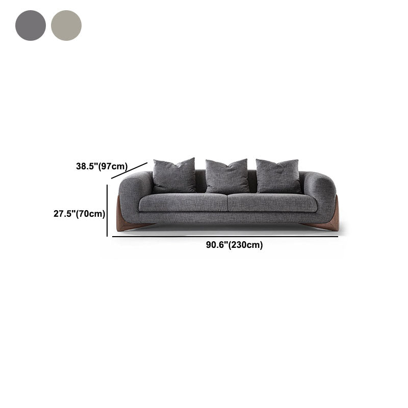 Contemporary Sofa Tuxedo Arm Tight Back Sofa for Living Room