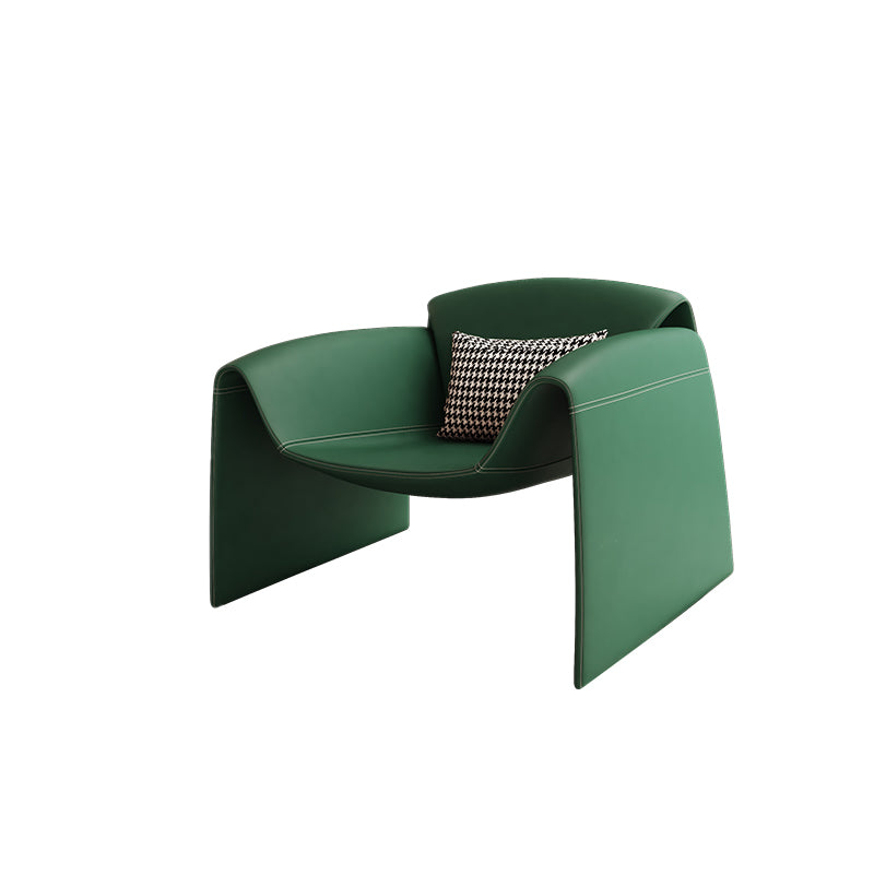 Contemporary Bonded Leather Arms Included Fixed Back Arm Chair