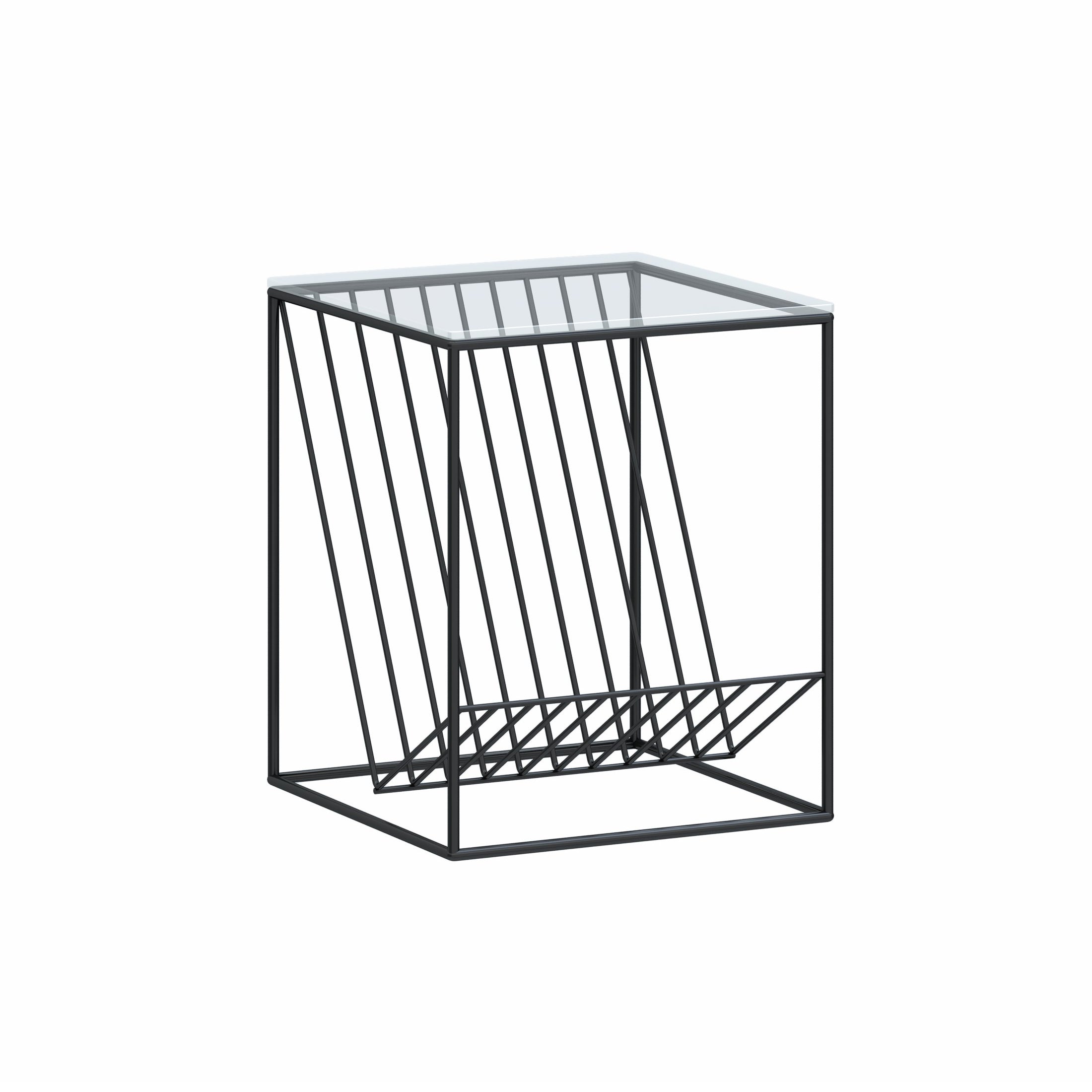 Modern Frame Coffee Table Glass Top Coffee Cocktail Table for Living Room