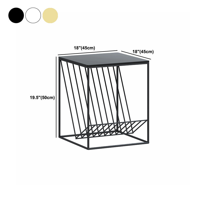 Modern Frame Coffee Table Glass Top Coffee Cocktail Table for Living Room