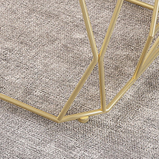 Modern Frame Coffee Table Rectangular Glass Top Cocktail Table for Living Room