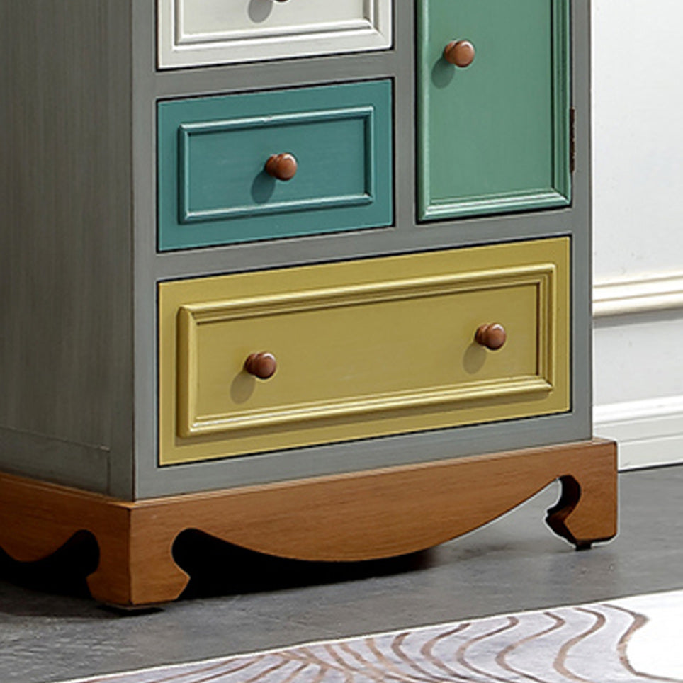Industrial Accent Cabinet Handcrafted Cabinet in Antique Finish
