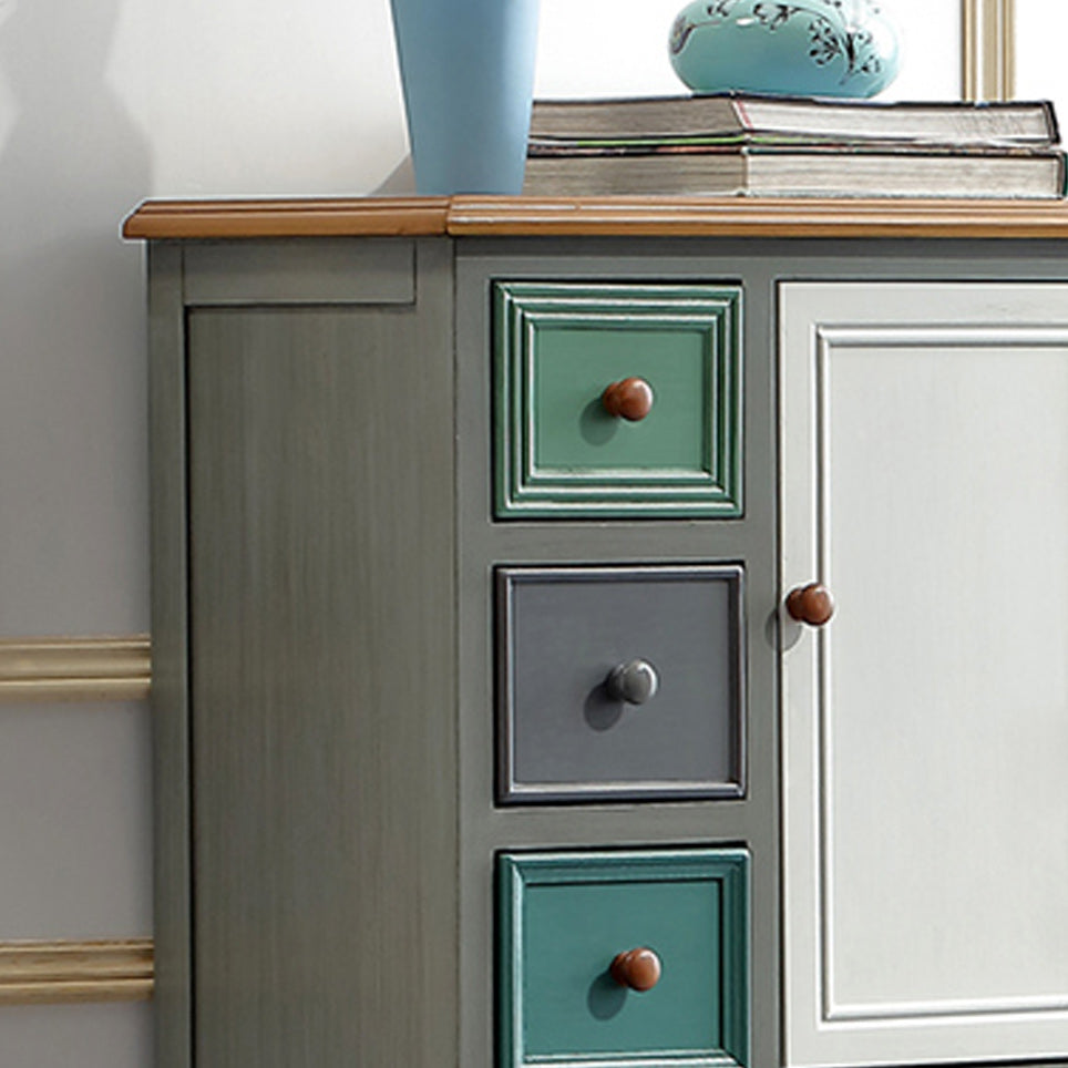 Industrial Accent Cabinet Handcrafted Cabinet in Antique Finish