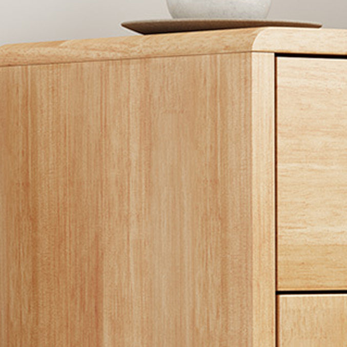 Contemporary Solid Wood Accent Cabinet with 2 Drawers and Doors