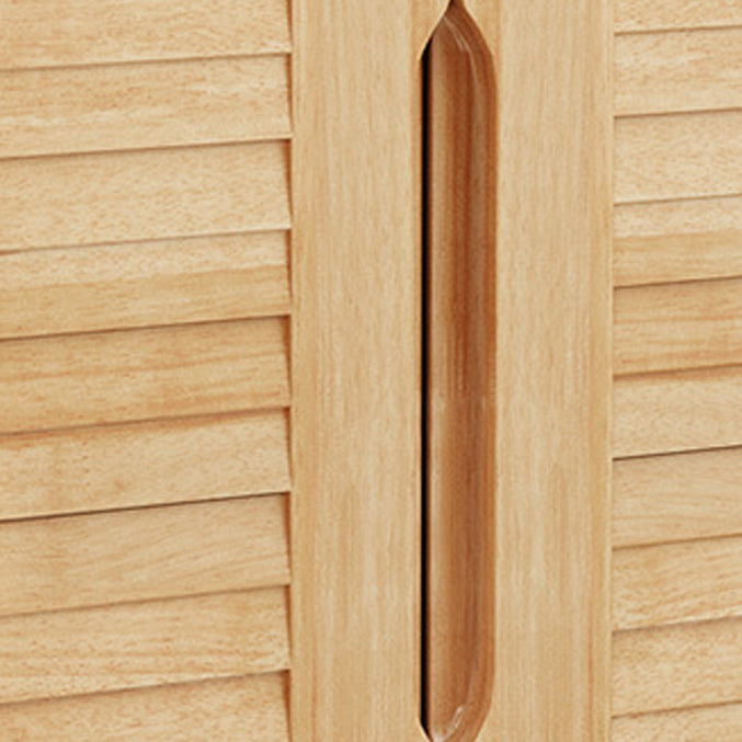 Contemporary Solid Wood Accent Cabinet with 2 Drawers and Doors