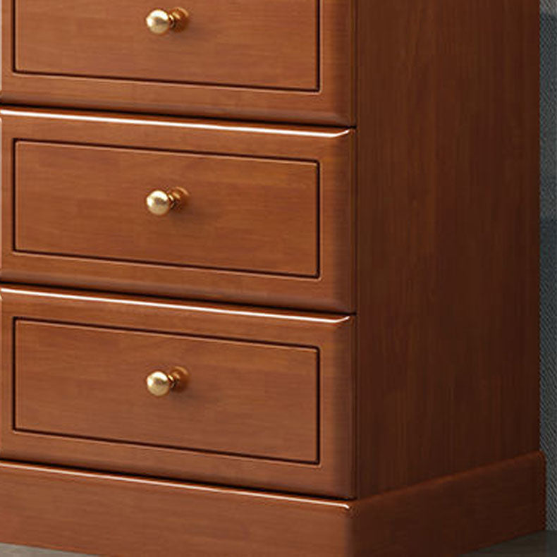 Contemporary Accent Cabinet with 1 Door and Drawers in Rubberwood