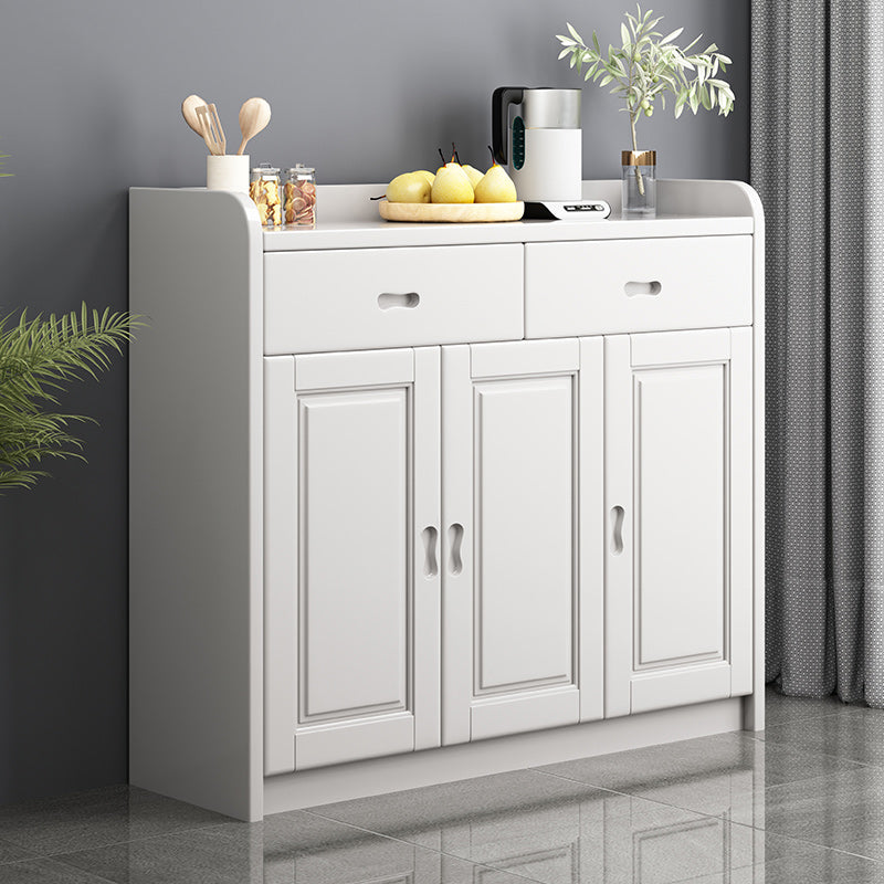 Modern Accent Cabinet with 2 Drawers and Shelfs in Rubberwood