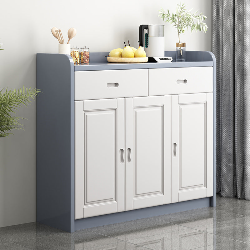 Modern Accent Cabinet with 2 Drawers and Shelfs in Rubberwood