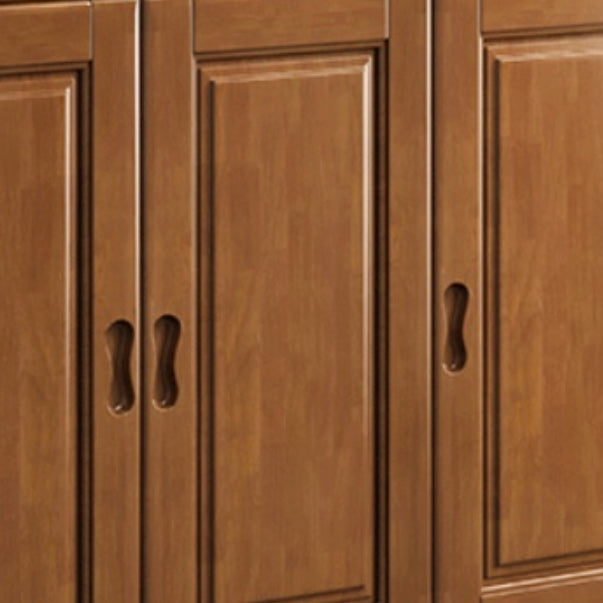 Modern Accent Cabinet with 2 Drawers and Shelfs in Rubberwood