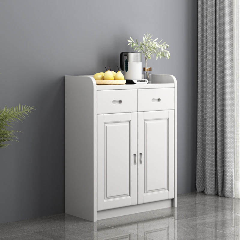 Modern Accent Cabinet with 2 Drawers and Shelfs in Rubberwood