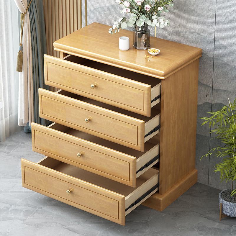 Modern Rectangle Accent Chest with Soft Close Drawers in Solid Wood