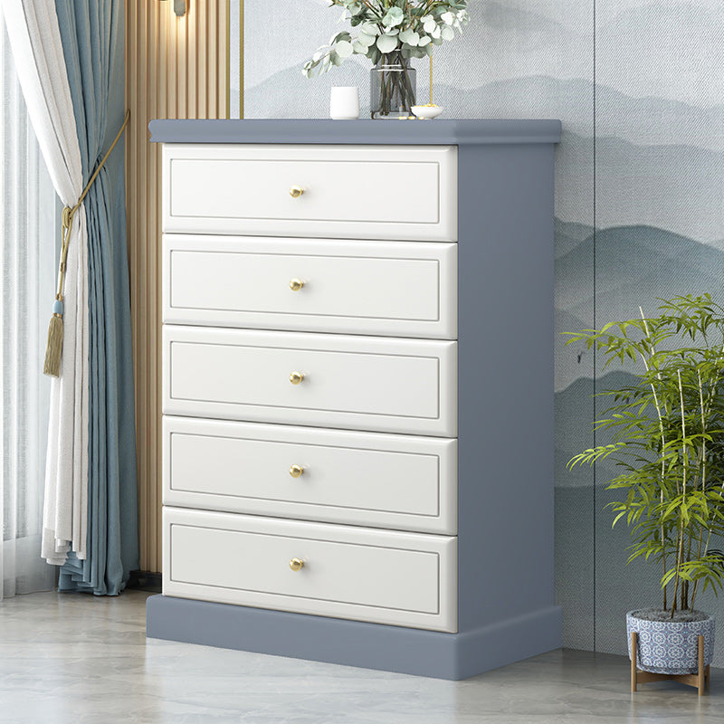 Modern Rectangle Accent Chest with Soft Close Drawers in Solid Wood