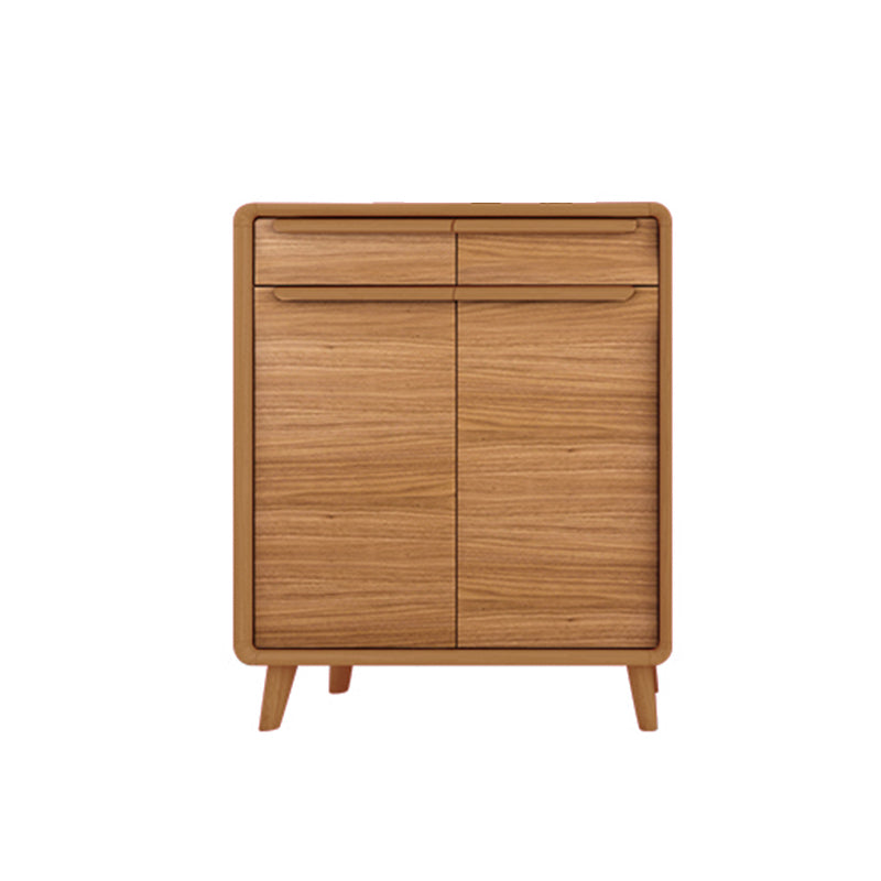 Modern Rectangle Wood Side Cabinet Bar Pulls Cabinet With Doors