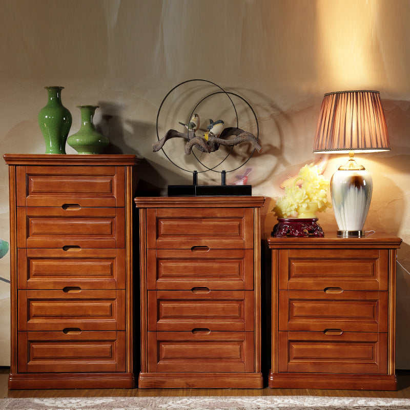 Rectangle Wood Side Cabinet Soft Close Drawers Storage Cabinet