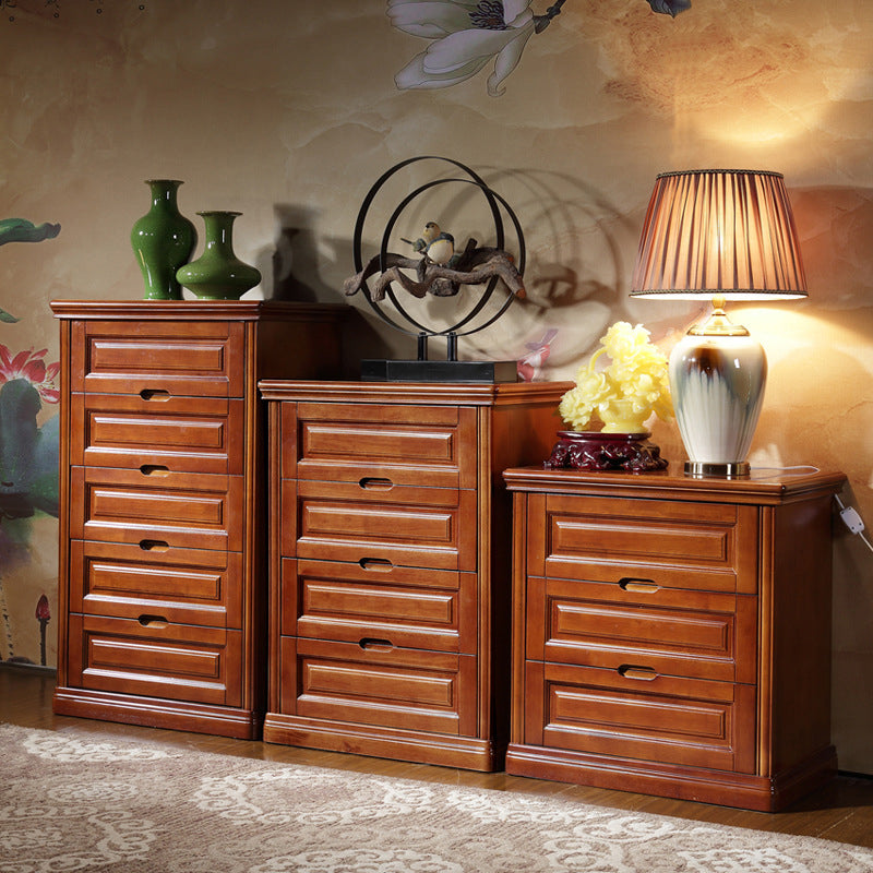 Rectangle Wood Side Cabinet Soft Close Drawers Storage Cabinet