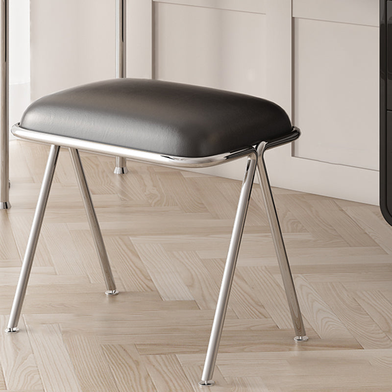 Glam Makeup Vanity Set with Glass Top, Black Vanity Dressing Table Set