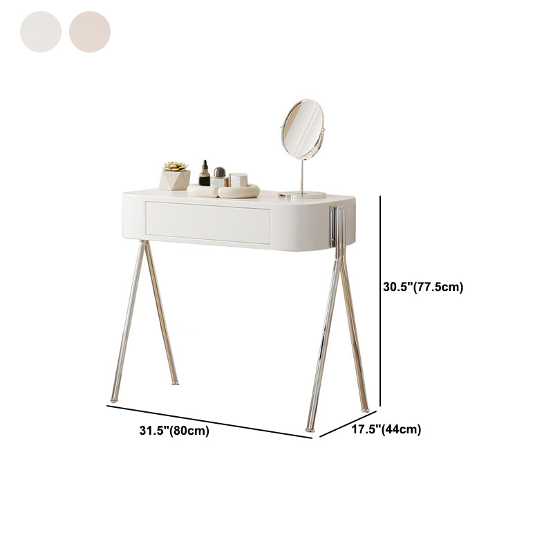 Mirrored Engineered Wood Makeup Dressing Table with Padded Stool