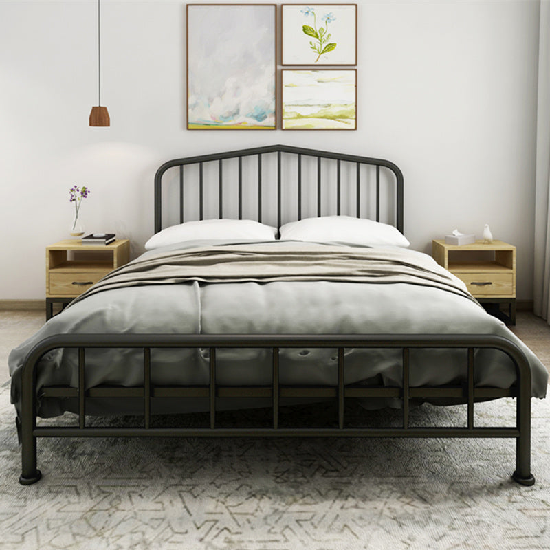 Modern Metal Headboard Bed Arched Open-Frame Bed with Metal Legs