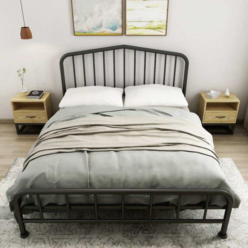 Modern Metal Headboard Bed Arched Open-Frame Bed with Metal Legs