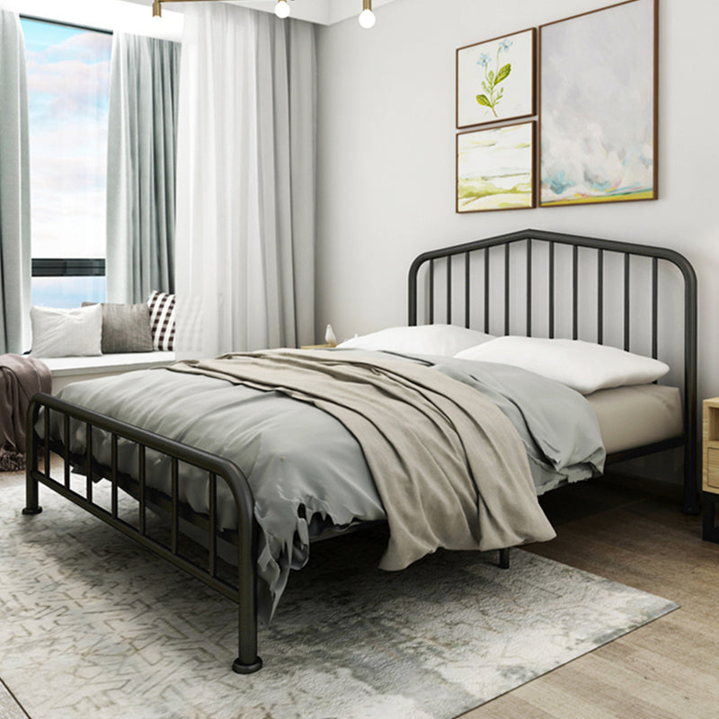 Modern Metal Headboard Bed Arched Open-Frame Bed with Metal Legs