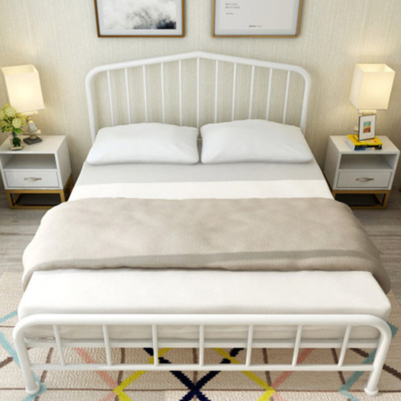 Modern Metal Headboard Bed Arched Open-Frame Bed with Metal Legs