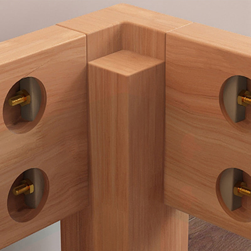 Modern Solid Wood Bed Low Profile Platform Bed With Custom Wood Legs