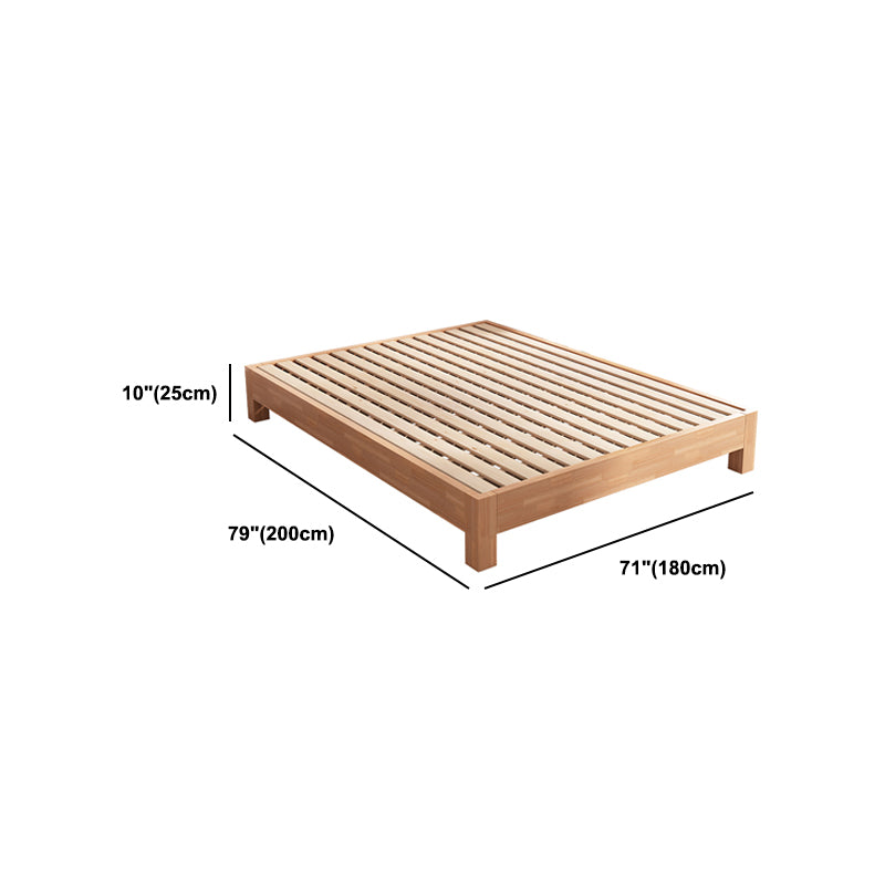 Modern Solid Wood Bed Low Profile Platform Bed With Custom Wood Legs