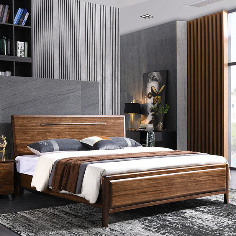 84.65 inch Wide Traditional Bed Frame Wooden Bed with Headboard