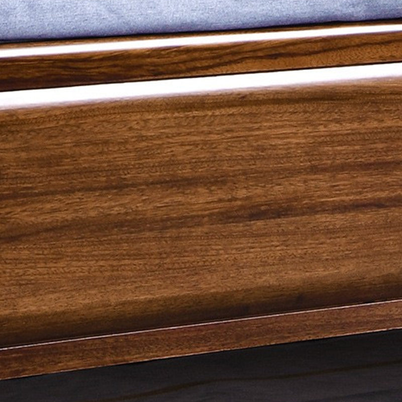 84.65 inch Wide Traditional Bed Frame Wooden Bed with Headboard