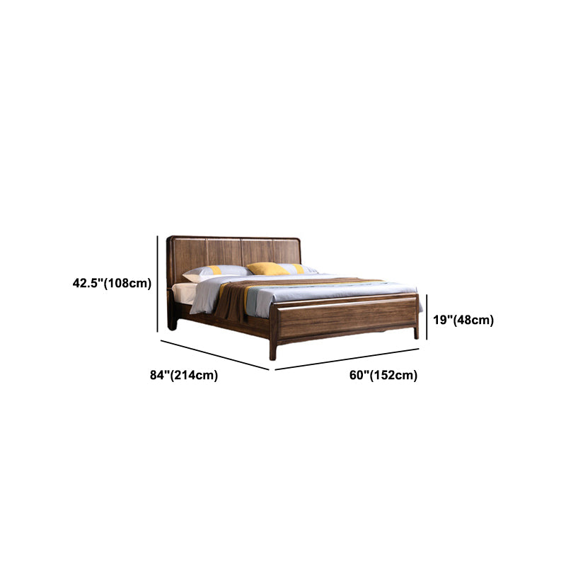 84.65 inch Wide Traditional Bed Frame Wooden Bed with Headboard