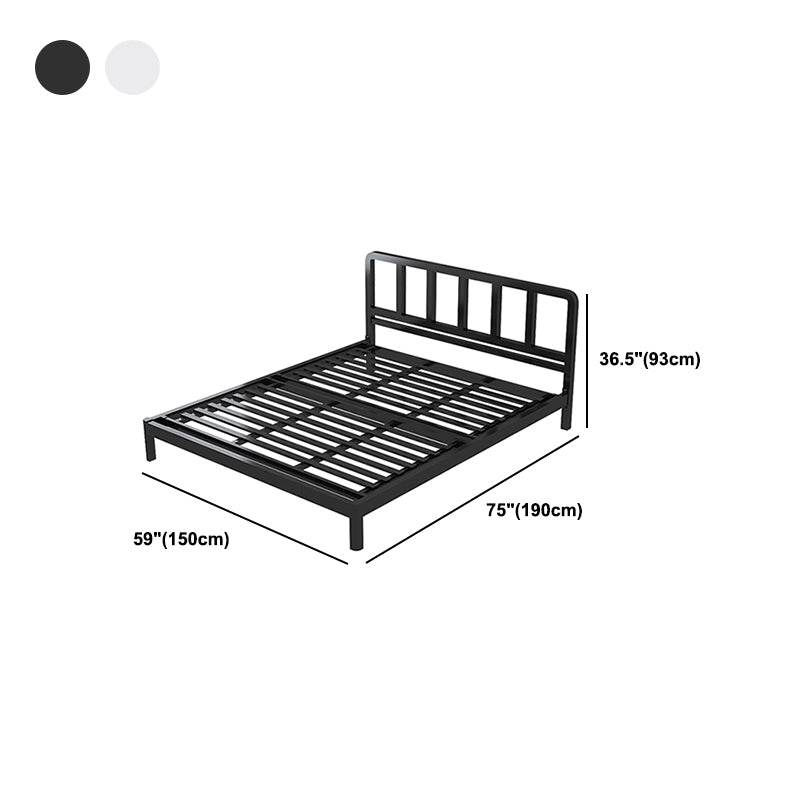 Modern Metal Folding Bed Rectangular Open-Frame Bed with Metal Legs