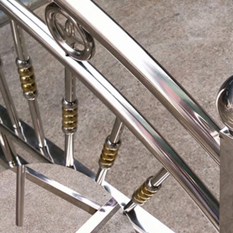 Silver Metal Folding Bed Arched Open-Frame Bed with Headboard