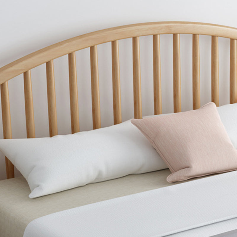 84.65 inch Wide Scandinavian Bed Solid Wood Bed Frame with Headboard