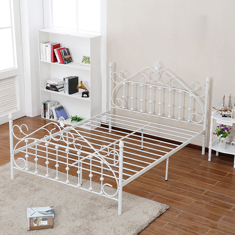 Modern Metal Folding Bed Arched Open-Frame Bed with Headboard