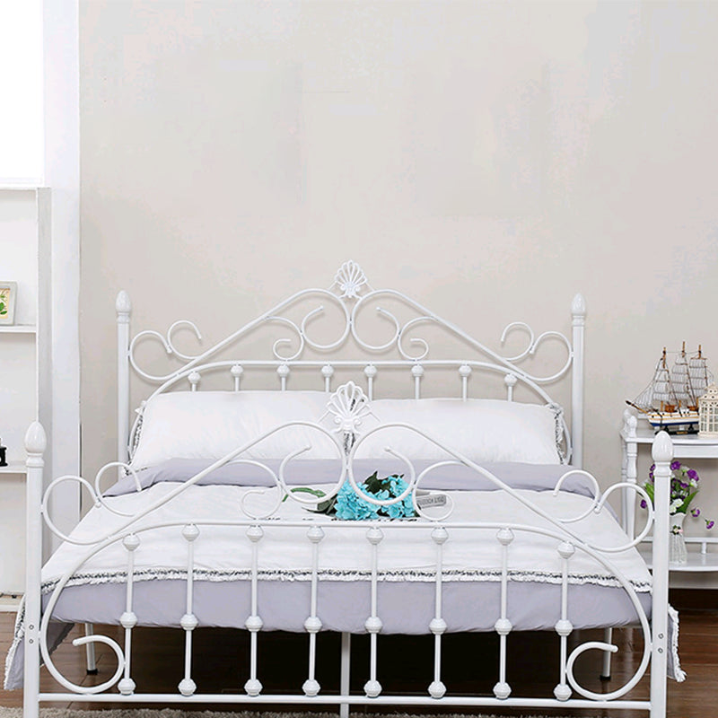 Modern Metal Folding Bed Arched Open-Frame Bed with Headboard