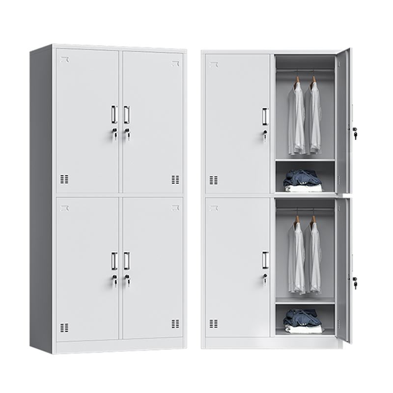 Contemporary Style Metal Wardrobe White Colour Wardrobe Closet for Home