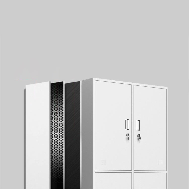 Contemporary Wardrobe White Colour Steel Wardrobe Closet with Doors