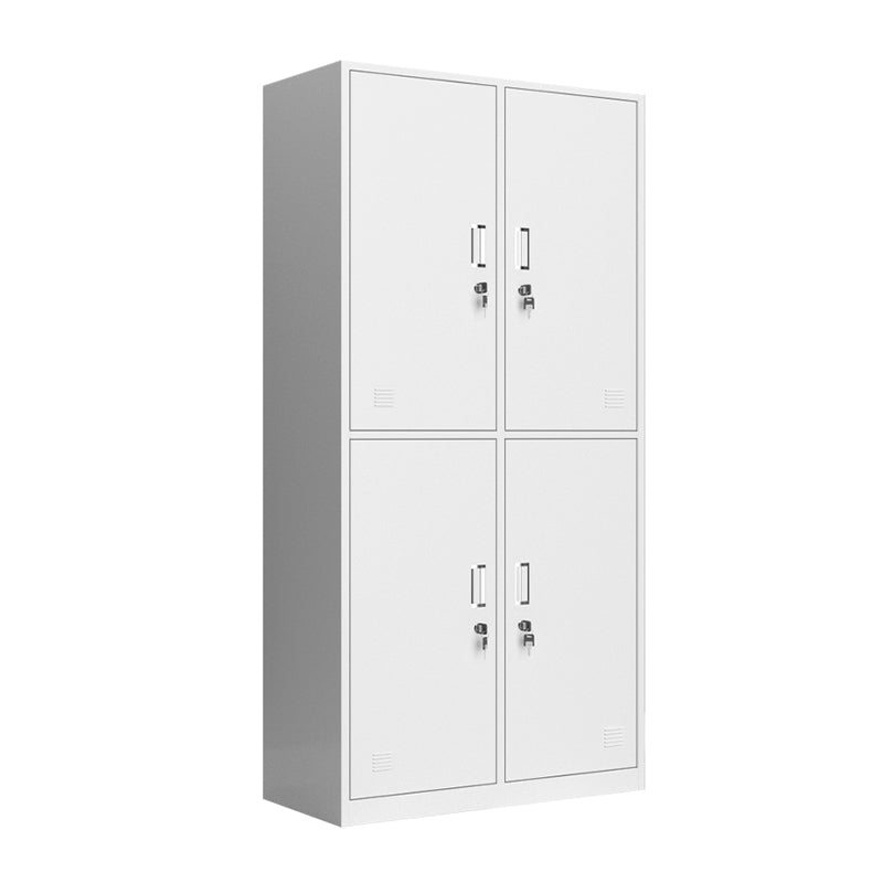 Contemporary Wardrobe White Colour Steel Wardrobe Closet with Doors