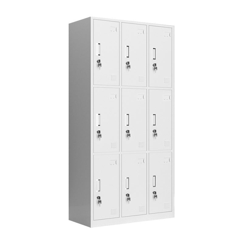 Contemporary Wardrobe White Colour Steel Wardrobe Closet with Doors