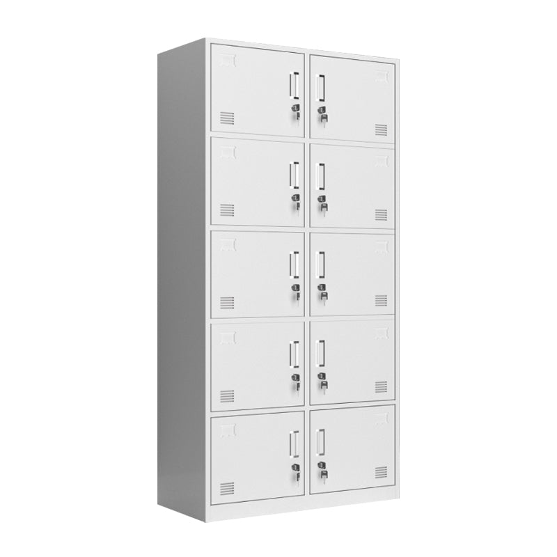 Contemporary Wardrobe White Colour Steel Wardrobe Closet with Doors